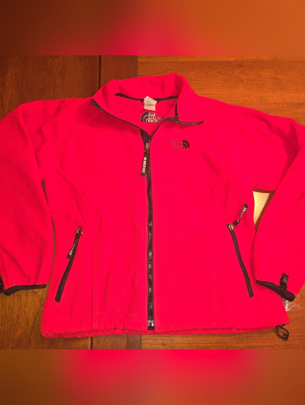 The North Face Red Fleece Jacket with Zip Pockets